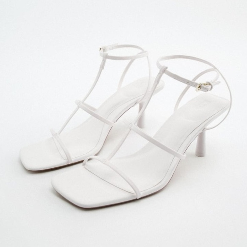 Zara white sandals